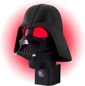 Star Wars Mini Vader LED Night Light, Collector’s Edition, Plug-in, Dusk-to-Dawn Sensor, Disney, Red Glow, Ideal for Bedroom, Bathroom, Nursery, 44607, Darth Vadar