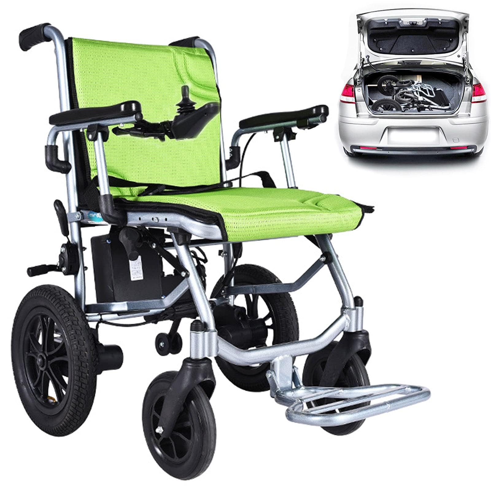 Silla de ruedas eléctrica para adultos, scooter de movilidad, ligero, plegable, resistente a la intemperie, portátil, eléctrico, batería doble, móvil compacto y resistente, para viajes, adultos