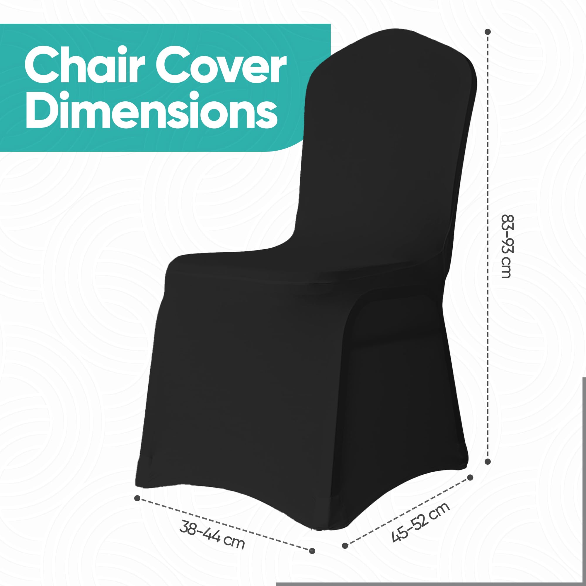 Trimming Shop Funda para silla de poliéster y elastano, elástica, lavable y extraíble, para bodas, cumpleaños, cenas, celebraciones, banquetes (1 unidad)