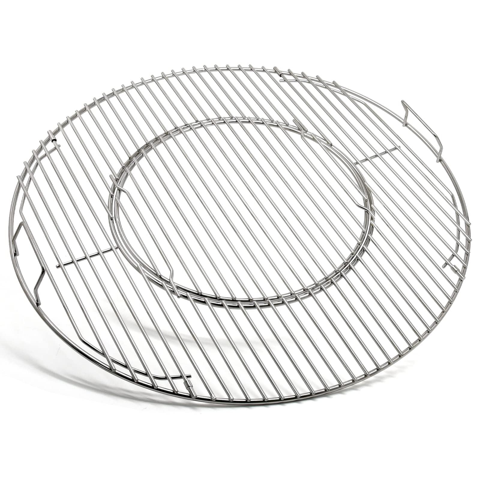 8835 54,6CM Rund Grillrost für Weber 57CM Holzkohlegrills,Abnehmbarer Grillrost Ersatz für Weber Kohlegrills One-Touch, Performer, Bar-B-Kettle, Master-Touch,Grillrost Rund mit Smokey Mountain Cooker