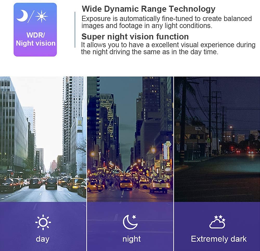 Crazy Deals 12 Inch Mirror Dash Cam 1080P Front and Rear Dual Lens Backup Camera, Full Touch Screen Mirror Camera,170° Wide Angle and Night Vision