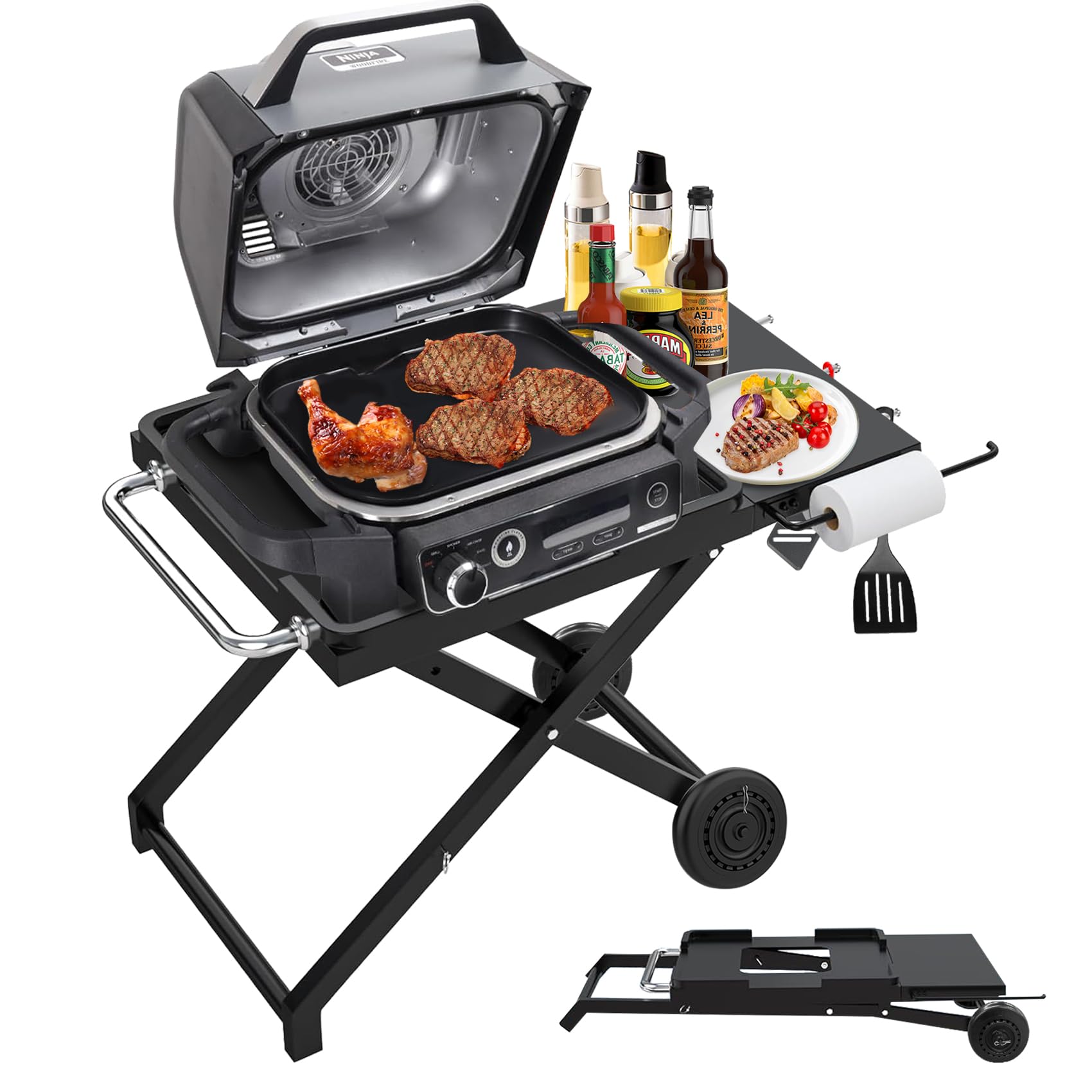 Amazon.com : MOASKER Collapsible Grill Stand for Ninja Woodfire
