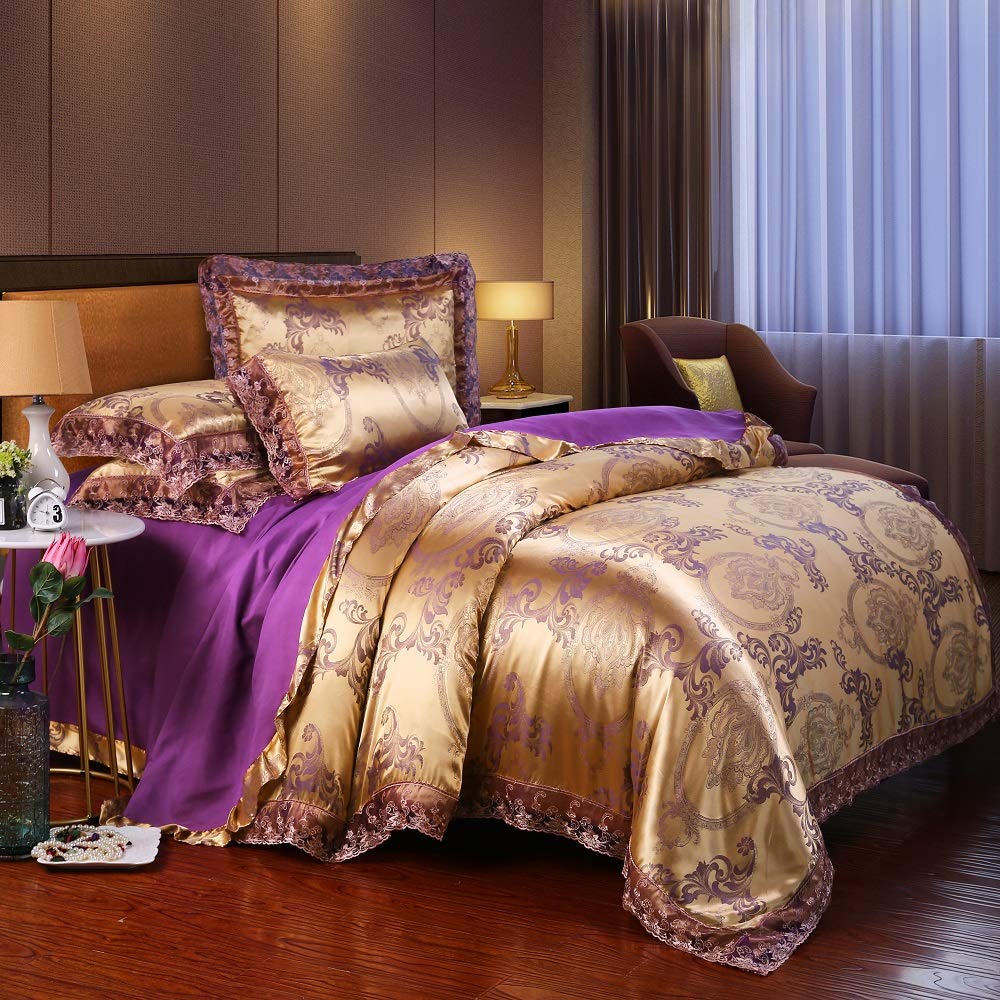 purple jacquard duvet cover