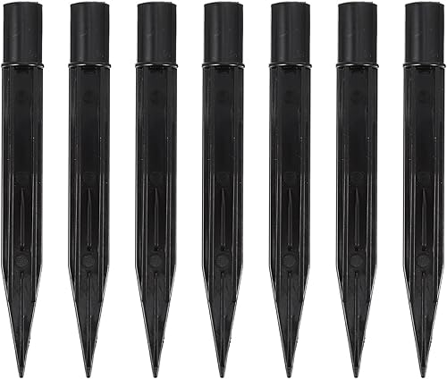 Miniatura 1 de Estacas de plástico para el suelo, 10 estacas de luz solar, picos de tierra reforzados de plástico, picos de repuesto para lámparas de jardín,