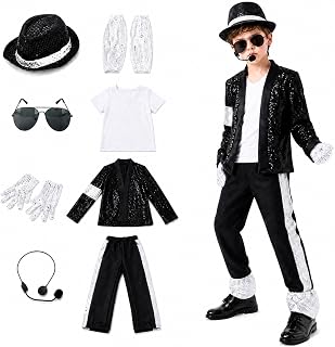 Halloween Costume for Kids Set 80s 90s Retro Dance Disco Cosplay