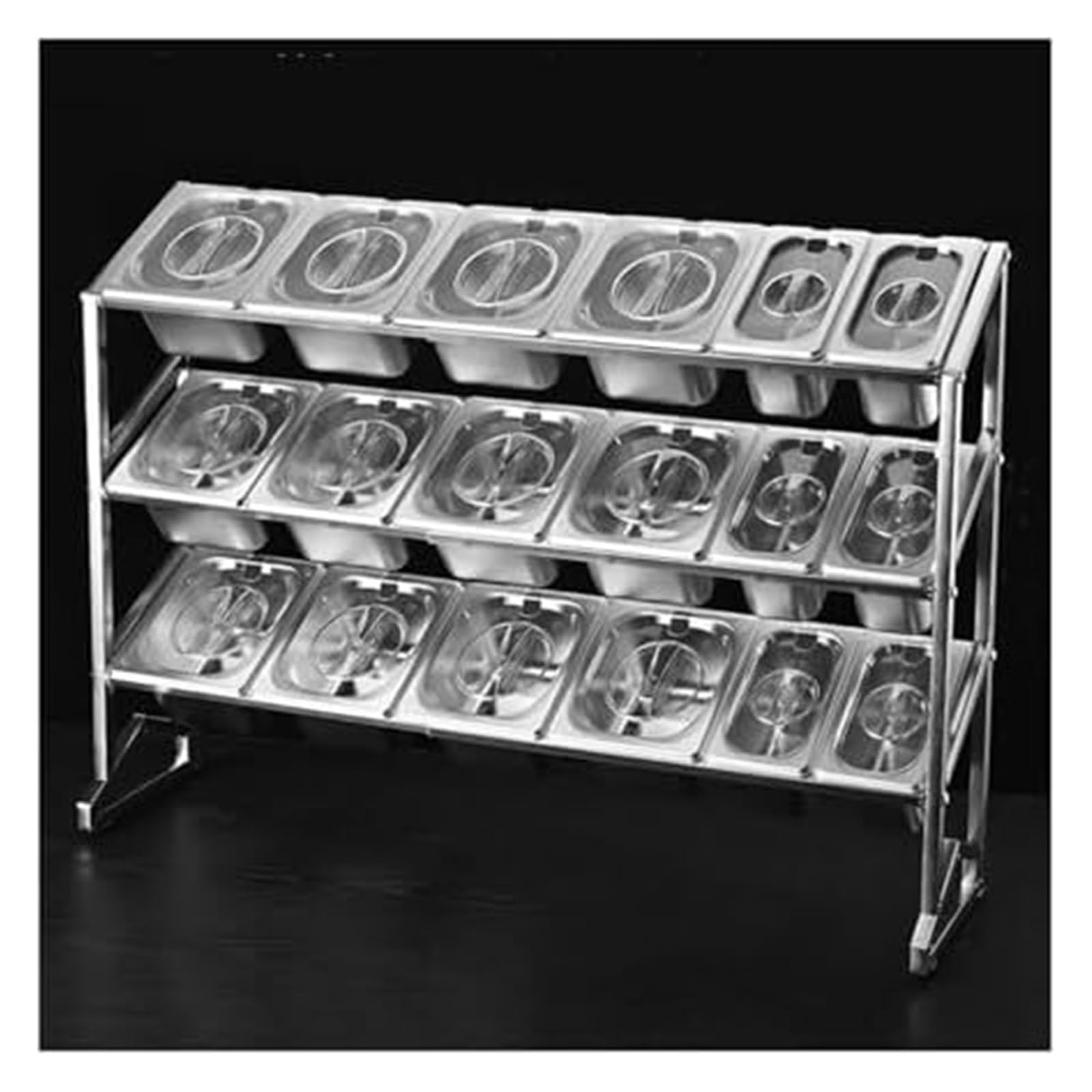 Estante comercial para especias, estante de condimentos de 2/3 niveles para cocina, dispensador de salsa de condimentos, organizador de contenedores de alimentos (90 x 19 x 63 cm)