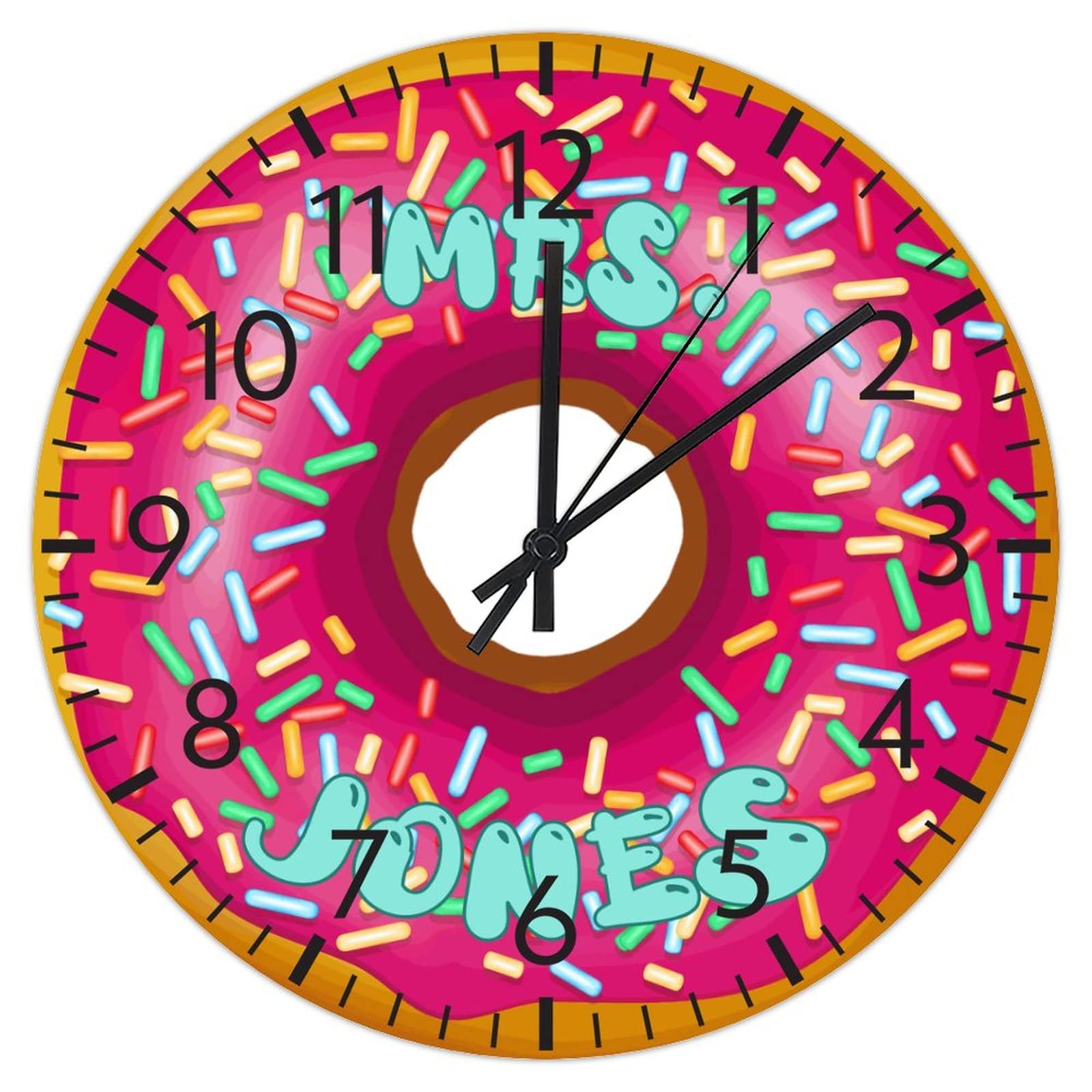 Grande horloge murale pour la maison ou le bureau au design de donut
