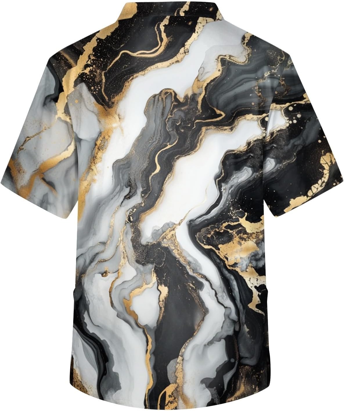 Men's Halloween Scrub Top Short Sleeve V-Ncek Working Nurse Unifroms