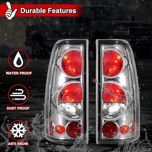 Miniatura 10 de Nixon Offroad Luces traseras para Chevy Silverado 1500 2500 3500 1999-2006  GMC Sierra 1500 2500 3500 1999-2002 Luces traseras LED de repuesto para