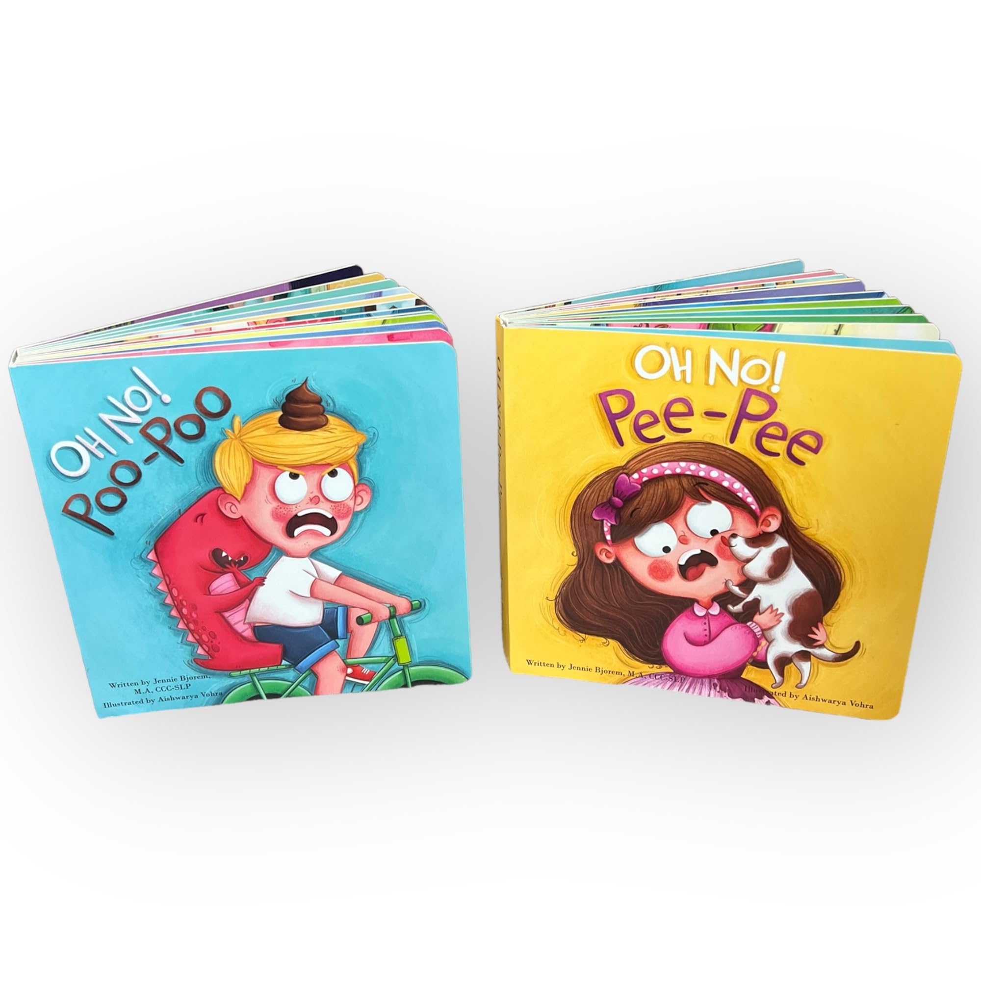 Bjorem Speech® OH NO Pee Pee and OH NO Poo Poo Board Book Bundle - The Perfect Potty Partner for Toilet Training, Fun and Functional, Making Potty
