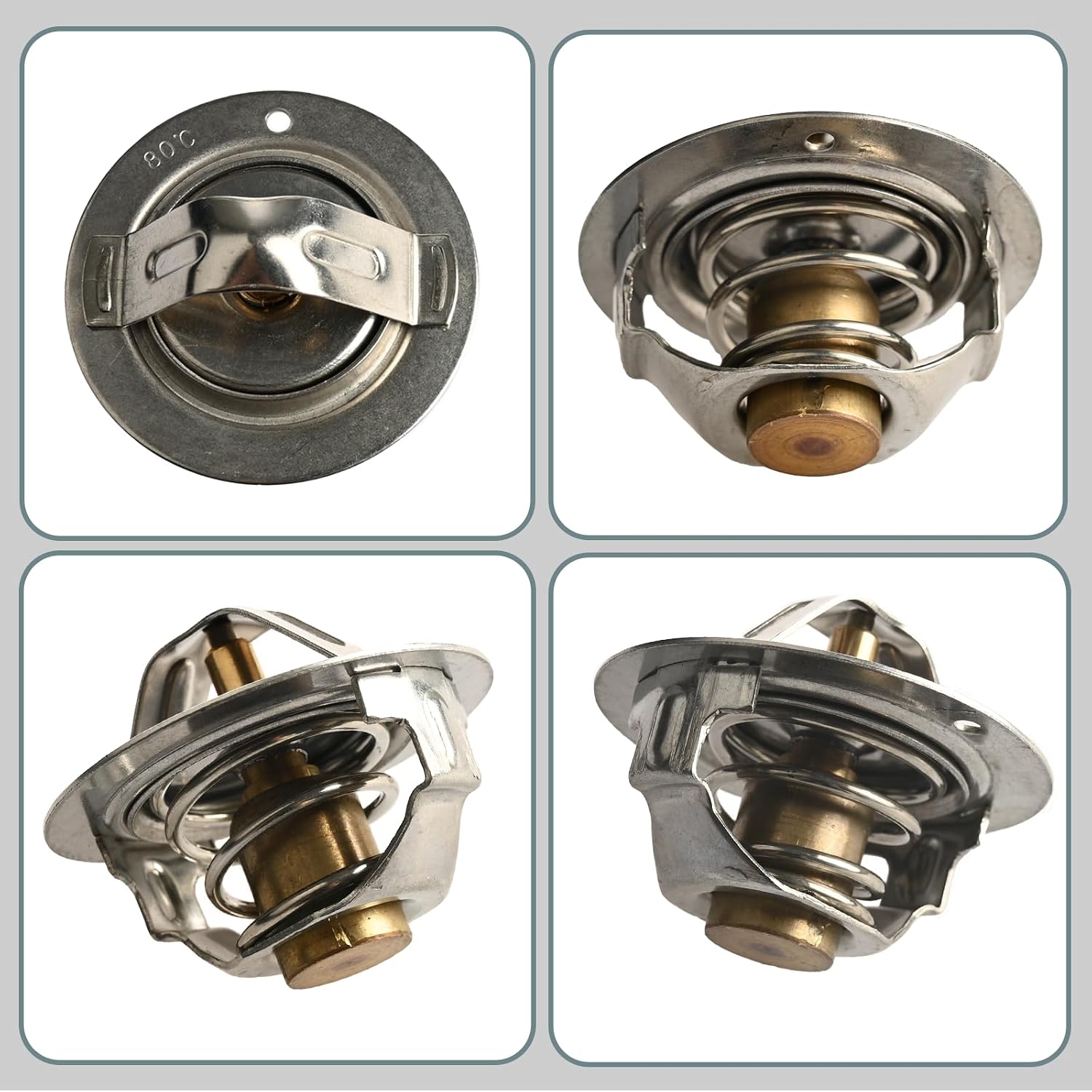 Engine Coolant Thermostat & O Ring Compatible with Honda Shadow VT1100C VT1100C2 Sabre Ace Aero, Goldwing GL1100 GL1200, ST1100, CBR1000F, VF Series, PC800, Replace OE 19300-MG9-000