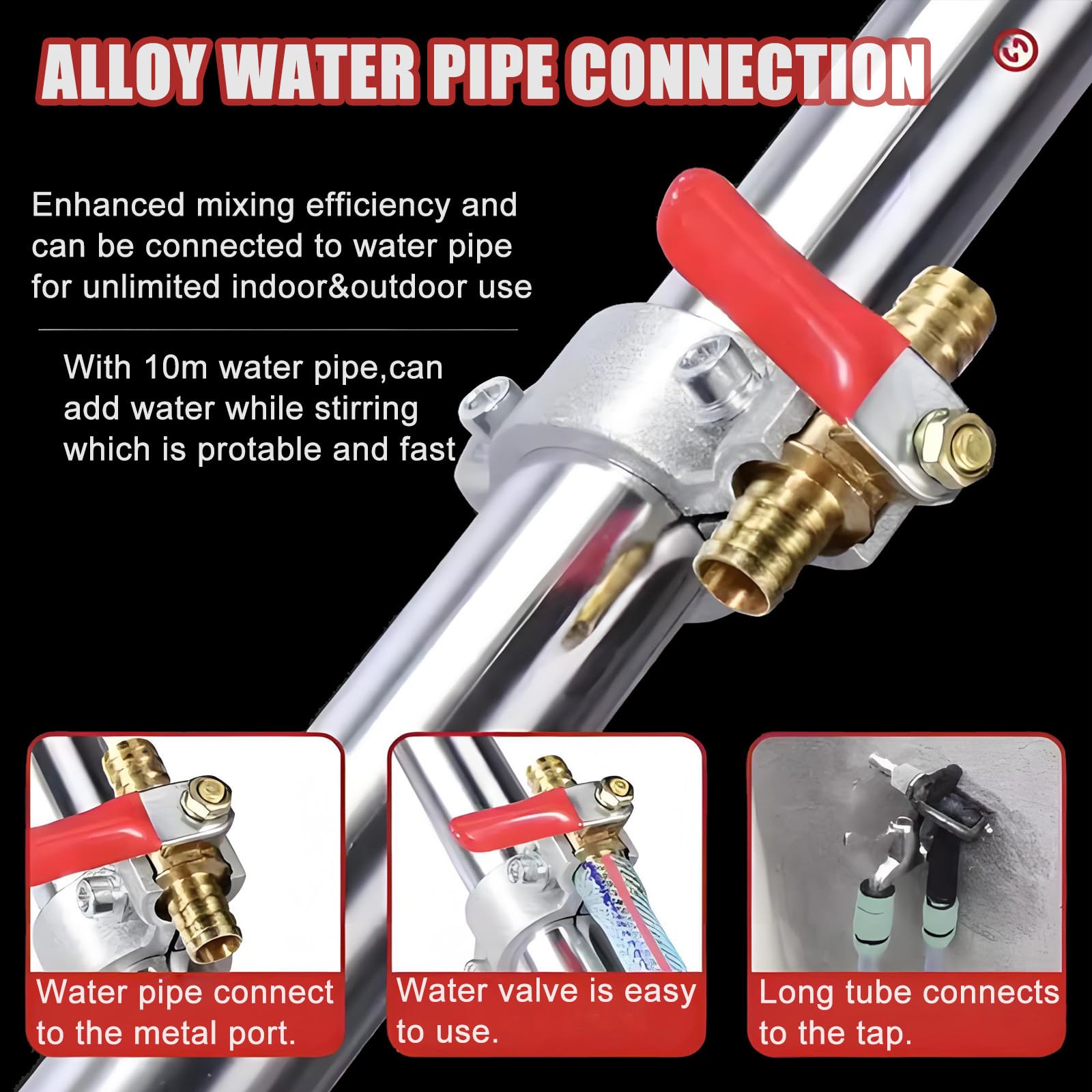 Bétonnière Électrique Réglable À 6 Vitesses,1000 À 2000 TR/Min Et Largeur De Mélange De 32 Cm,Bétonnière Portative Professionnelle pour Un Contrôle Précis De La Consistance MotorOilType