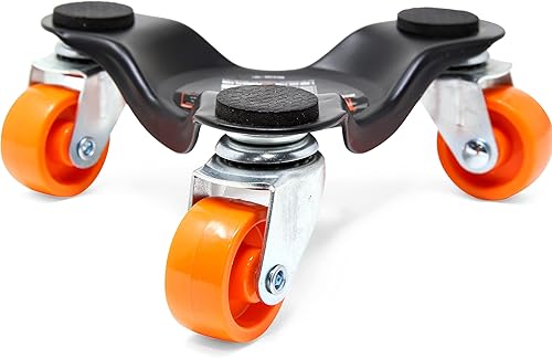 Miniatura 3 de WEN DL6300 - Juego de muebles de 6 pulgadas, capacidad de 300 libras, juego de tres ruedas móviles (paquete de 4), color negro