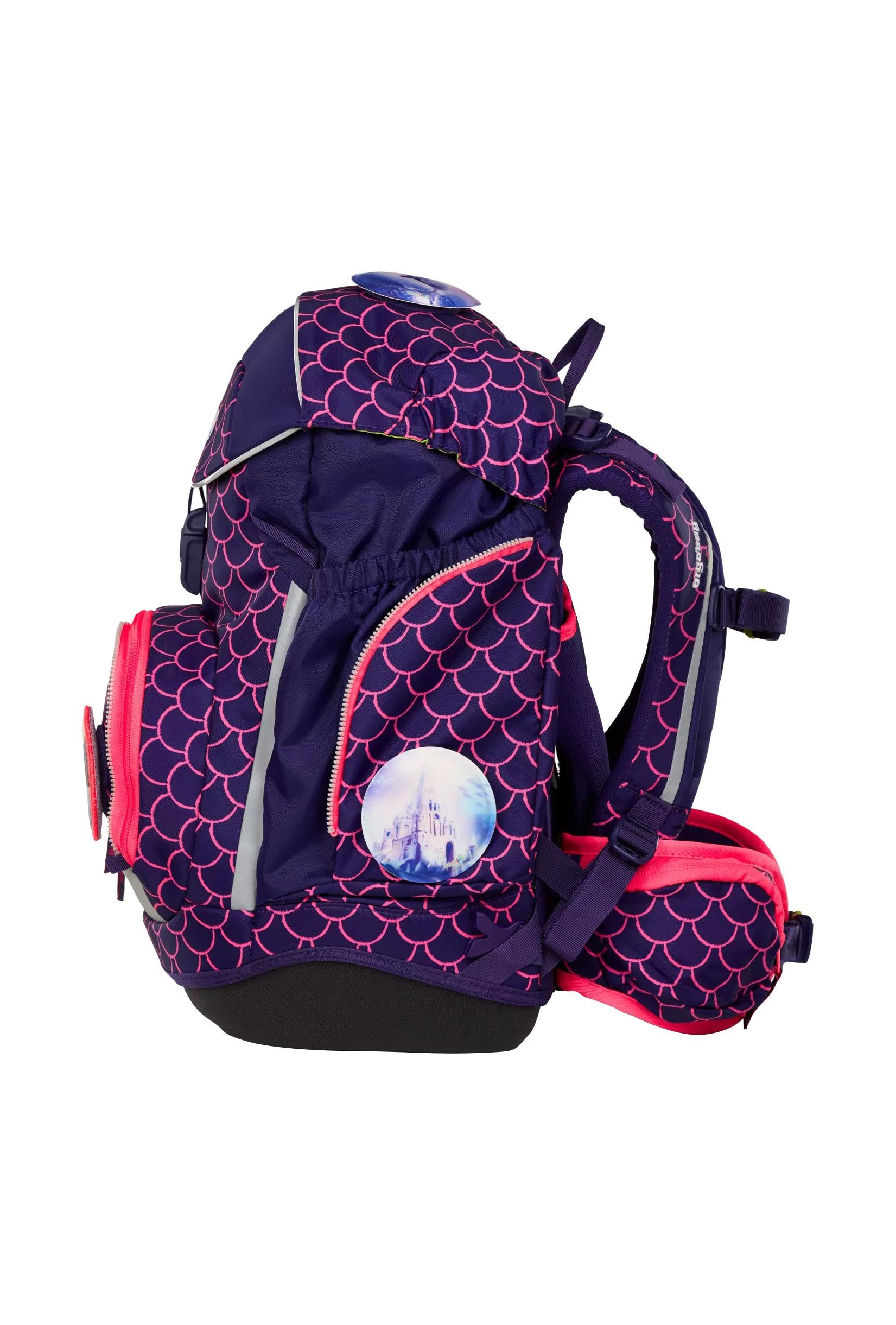 ergobag Zestaw ergonomicznych tornistrów szkolnych, elastyczny, 6-częściowy, 1. klasa szkoły podstawowej, dla dziewcząt i chłopców