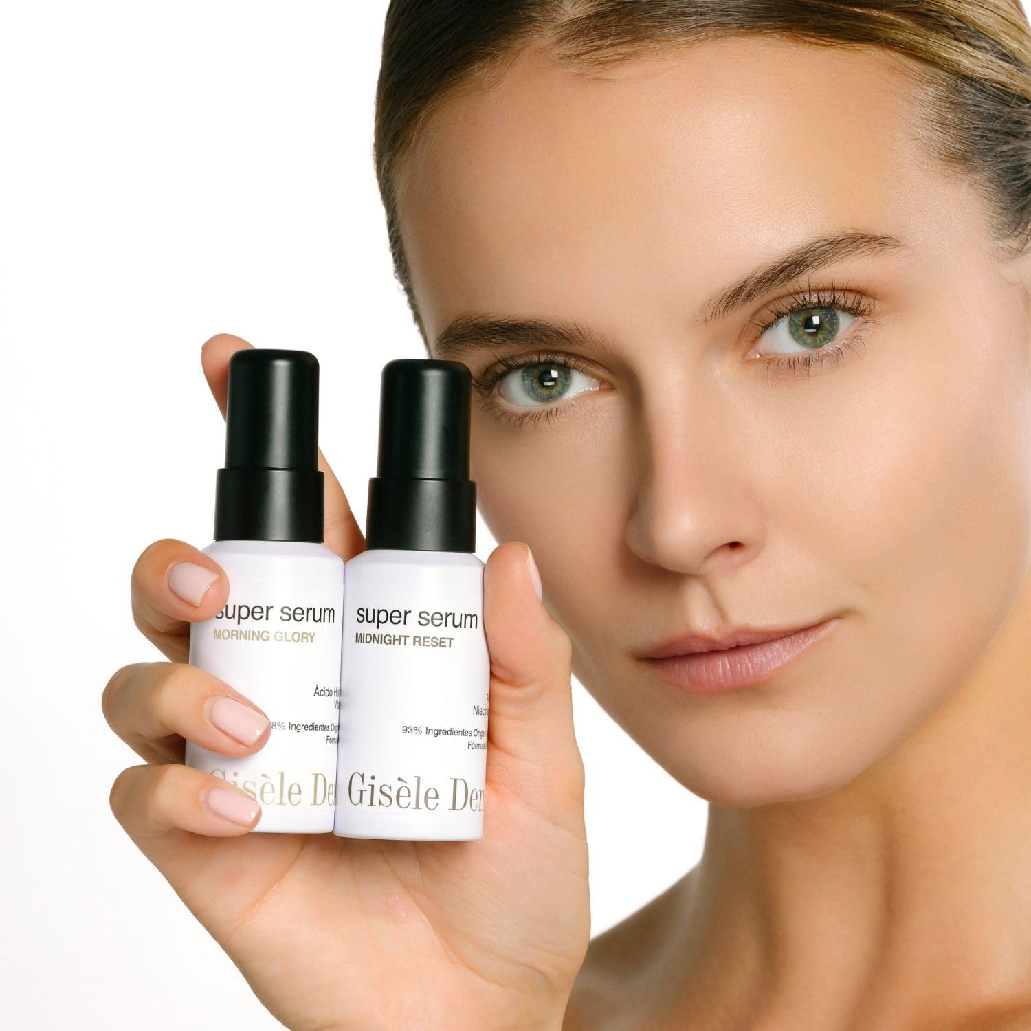 GISÈLE DENIS - Pack Super Serums Facial Dia y Noche, Morning Glory 30 ml + Midnight Reset 30 ml, Serum para la Cara con Ácido Hialurónico y Retinol, Rutina Cuidado Facial, Cuidado Piel.