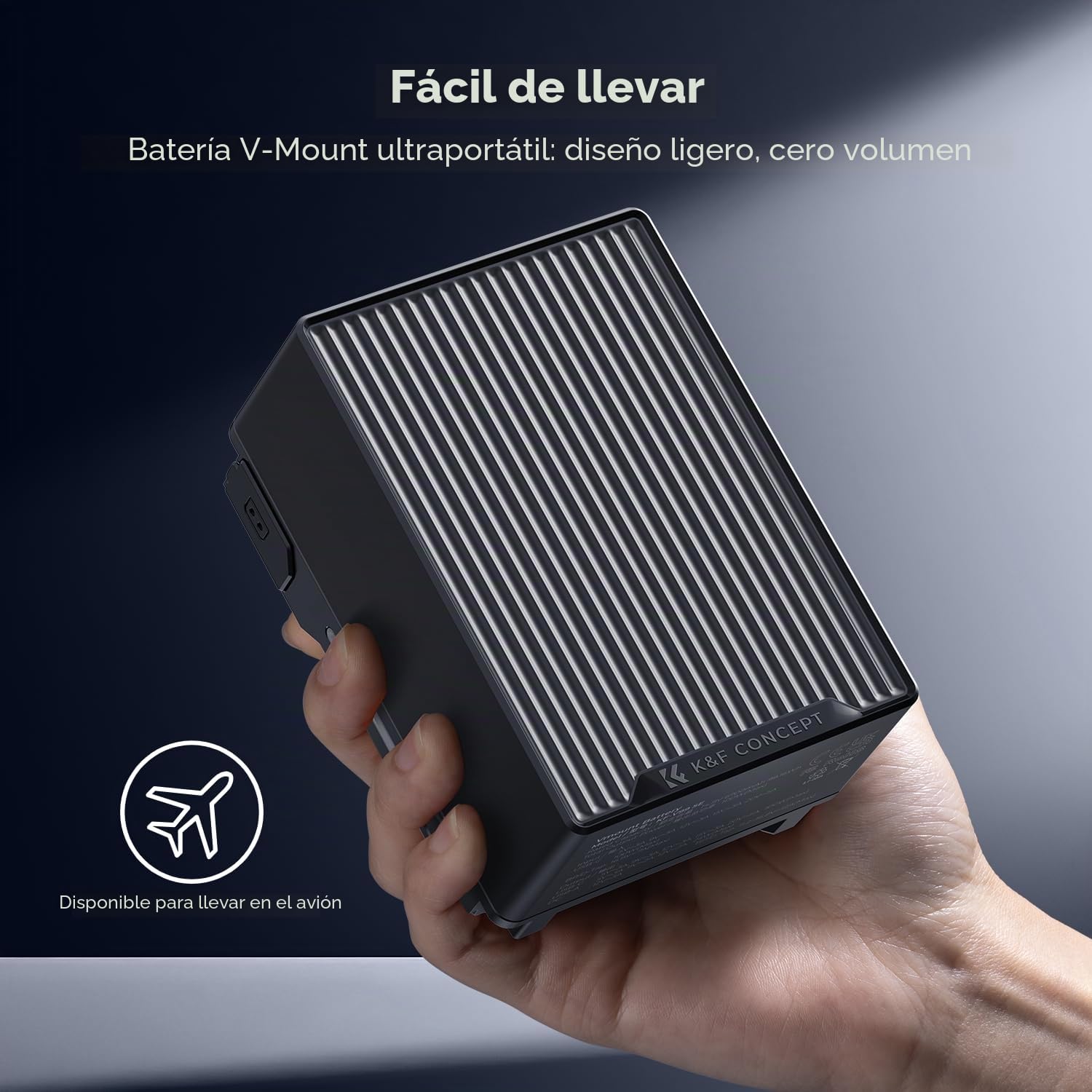 K&F CONCEPT Batería V Mount 99Wh PD 100W Dual D-Tap LED | Mini V-Lock, Carga Rápida USB-C, 6700mAh, Dual D-Tap/A/USB-C/DC, para Cámaras, Monitores, Luces Video, Negro, KF-V99 SE