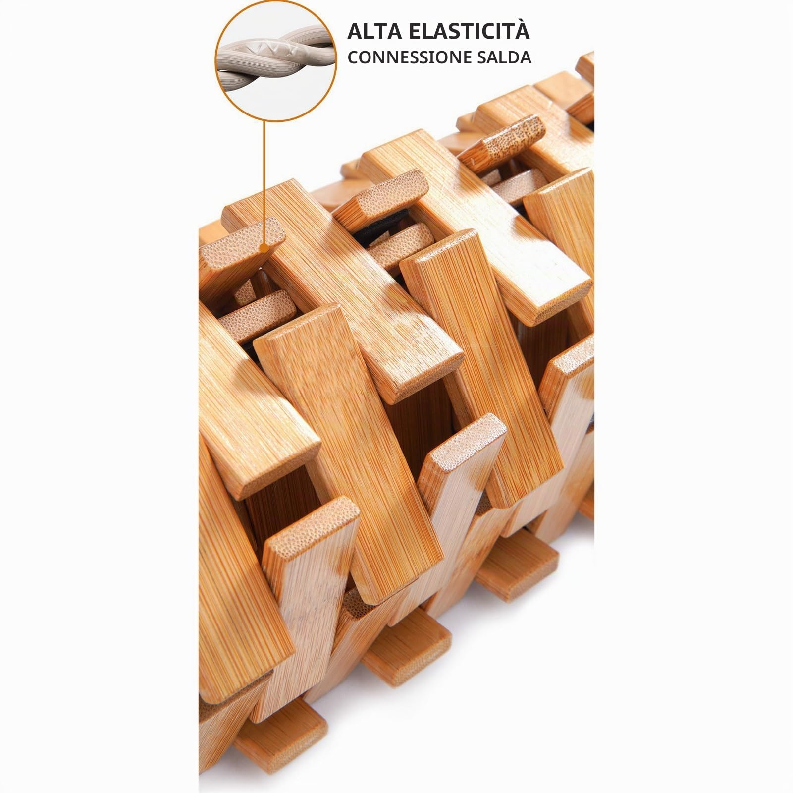 Pedana Doccia bambù, Tappetino per doccia in legno, Tappetino Antiscivolo da Doccia, Vasca e Sauna, Interno, Esterno, Cachi scuro, 50x70cm