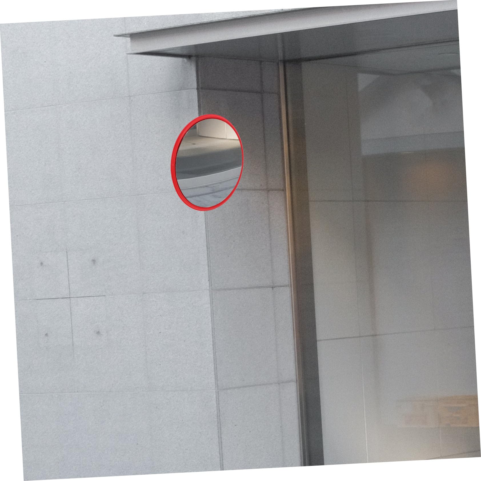 Specchio di Sicurezza Stradale da Esterni, 30cm, Rosso | Design Curvo ad Alta Definizione, Abs e Pc, Strumenti e Istruzioni Inclusi