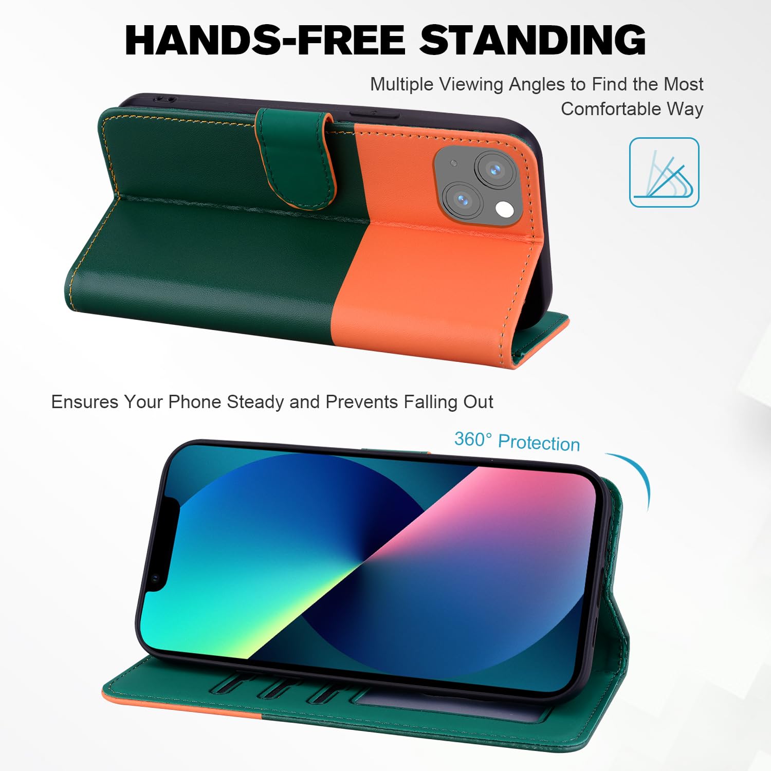 Tiyoo Lovely & Cute Flip Wallet Phone Case For Iphone 12 Mini With Cartoon Cat&Dog Pattern,Premium Magnetic PU TPU Leather For High Protection Phone - View #9