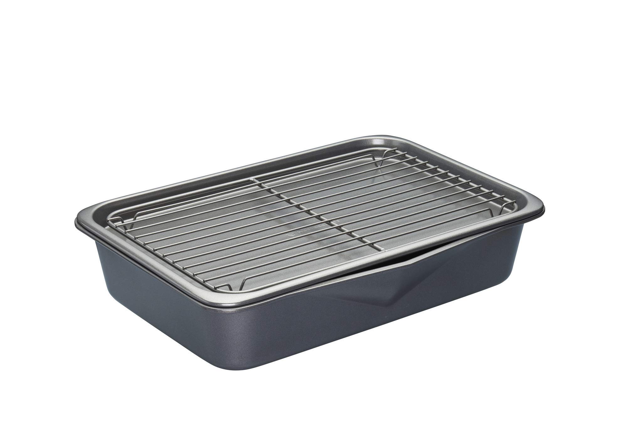 MasterClass Smart Space Stacking PTFE, PFOA and BPA Free Non-Stick Bakeware Set, 7 piezas bandejas de horno, caja de regalo, gris