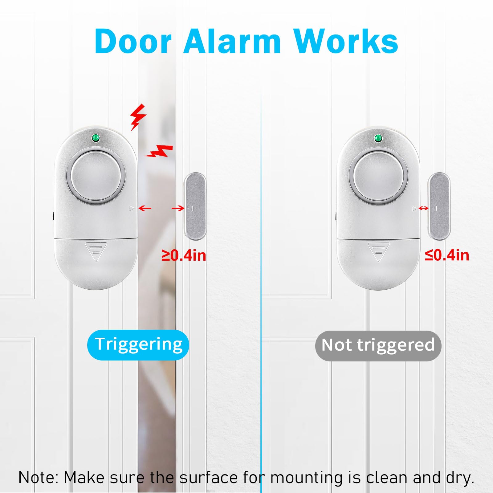 Alarme de fenêtre 120 dB pour porte de piscine, alarme de sécurité pour maison, hôtel