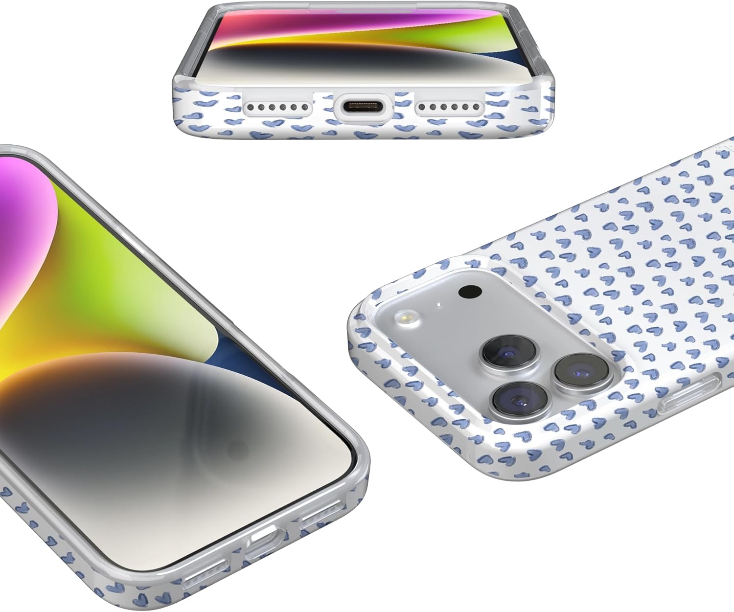 Casely iPhone 17 Pro Max Case | Lovebug | Blue Hearts | Compatible with MagSafe | Classic Ultra Slim Design