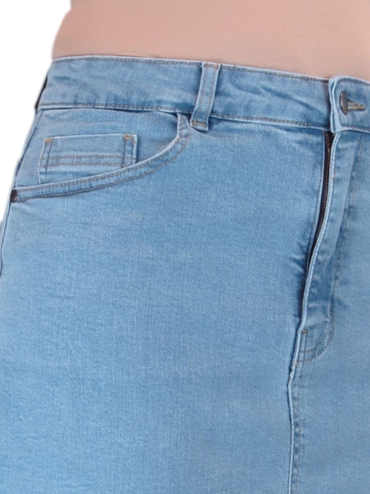 Paulo Due Gonna Jeans Denim Elasticizzato da Donna Gonna Tubino al Ginocchio da Donna 42-54