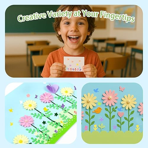 Miniatura 4 de LoveInUSA Juego de 10 perforadores de agujeros para manualidades, ideales para manualidades escolares, proyectos divertidos y suministros escolares