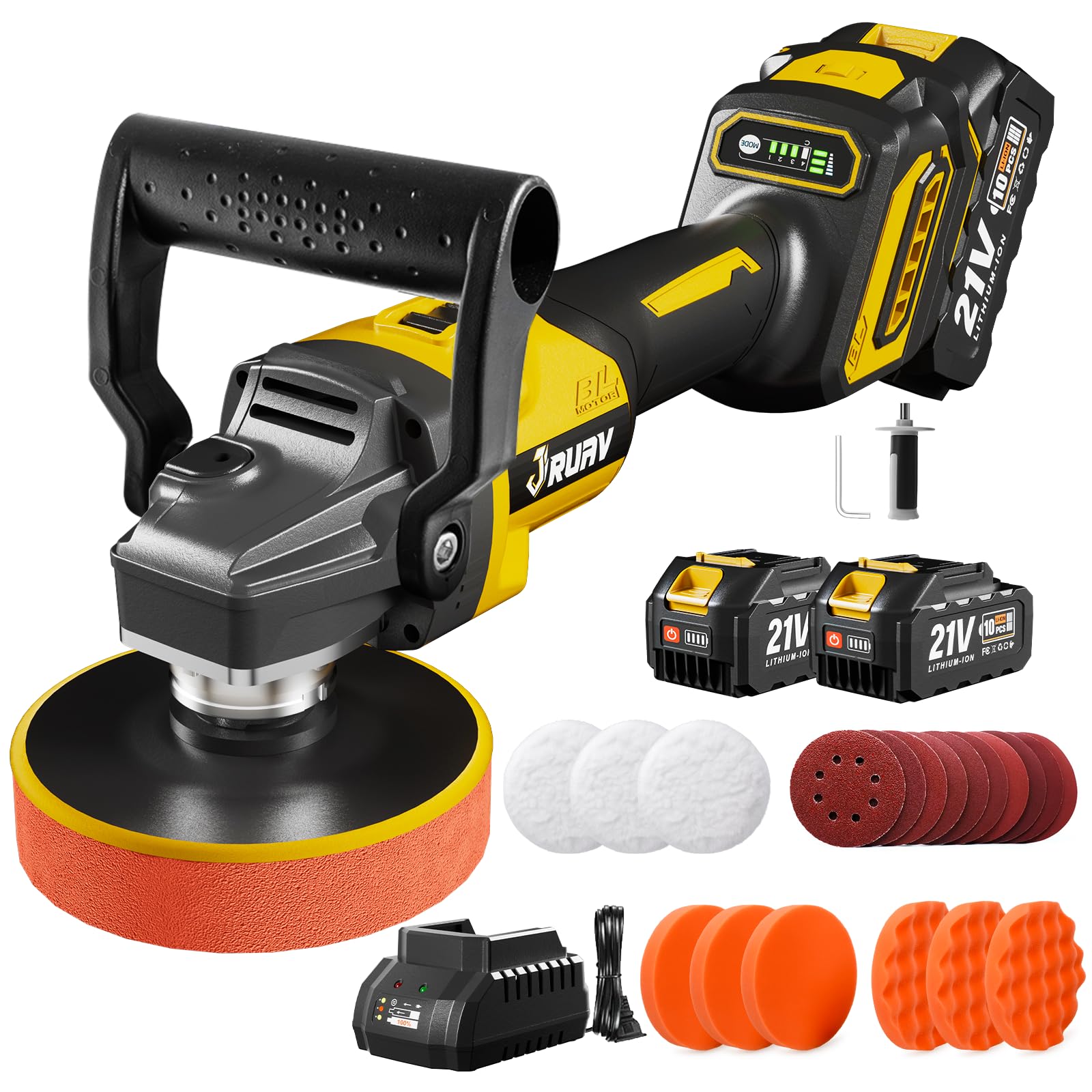Jruav Cordless Buffer Polisher 7230 RPM