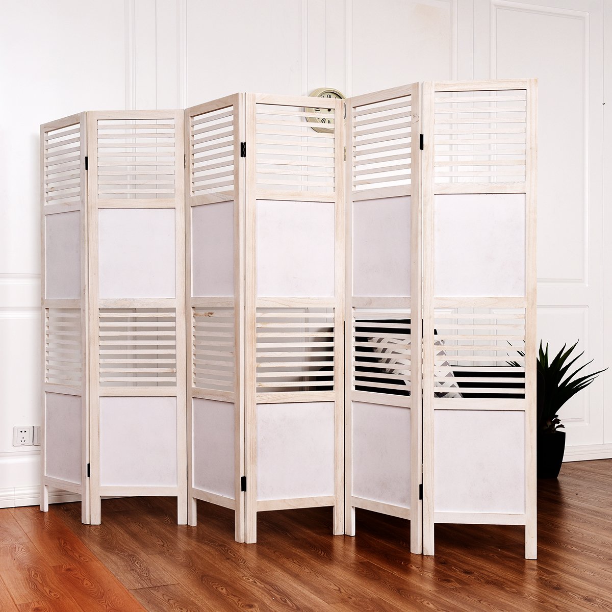Buy Giantex 6 Panel Screen Room Divider Wood Folding Oriental