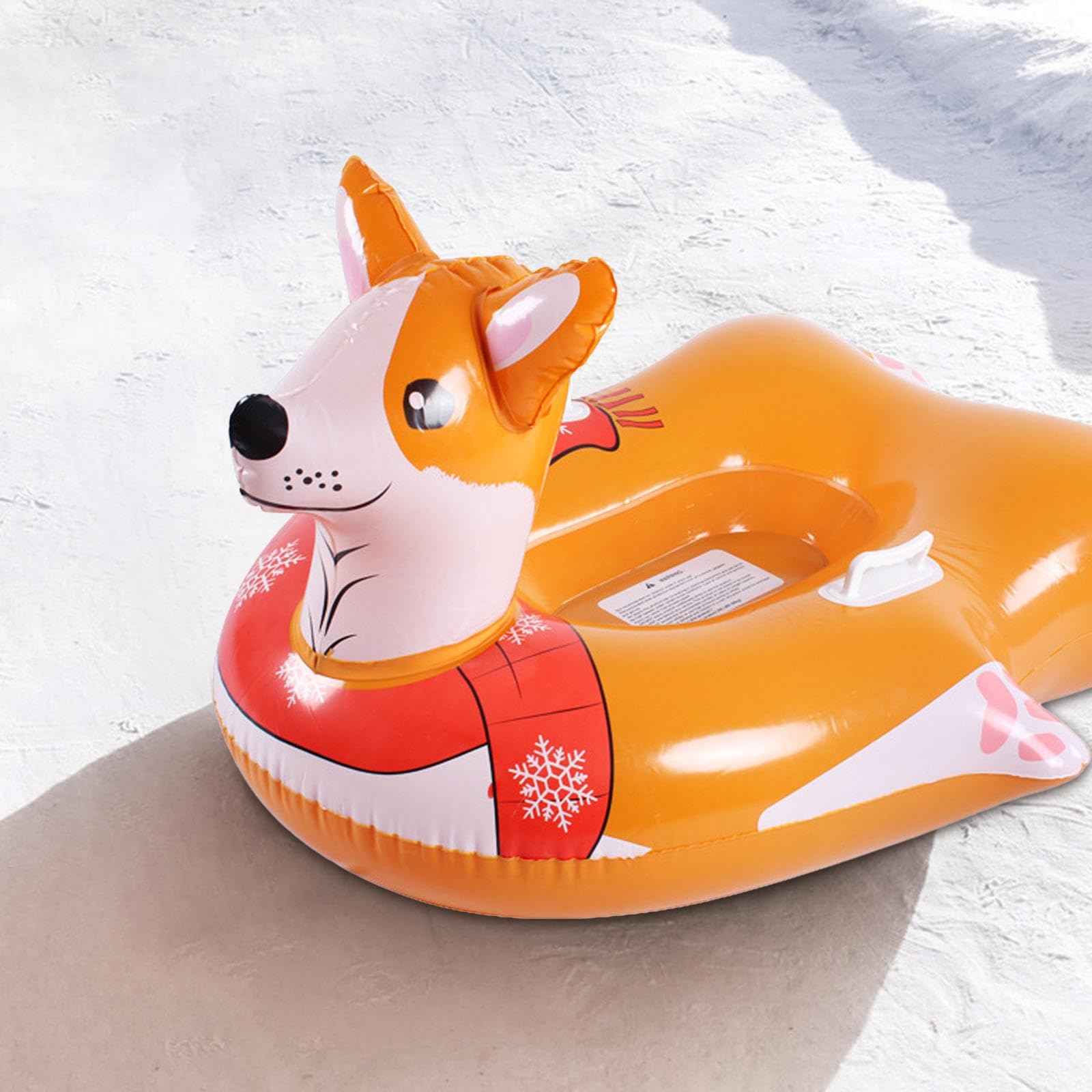 Luge Gonflable en Forme de Chiot pour Enfants et Adultes, Luge Gonflable Portable