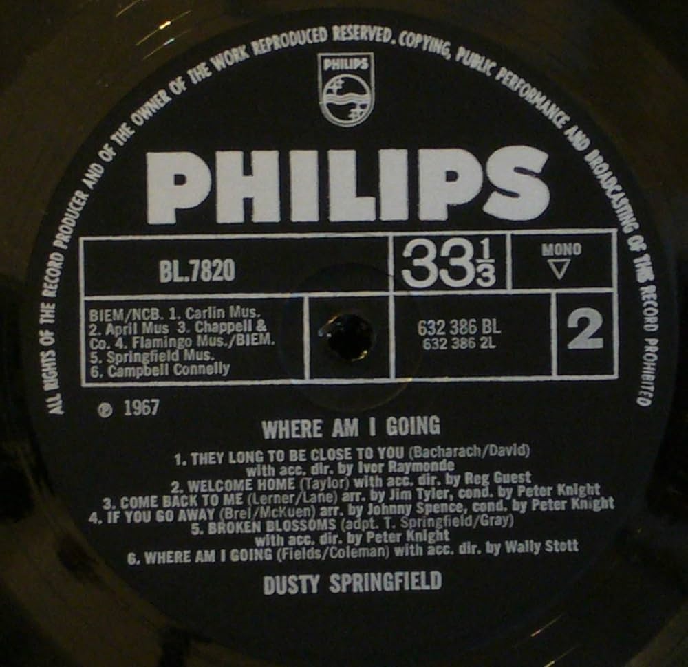 Dusty Springfield - Where Am I Going? (UK 1st pressing mono vinyl