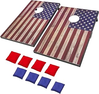 Sponsored Ad - Cometoss Cornhole Outdoor Game,Yard Games-Includes 2 MDF Wood Boards 35.4x23.6 Inch,8 12 Ounce Corn Hole Be...