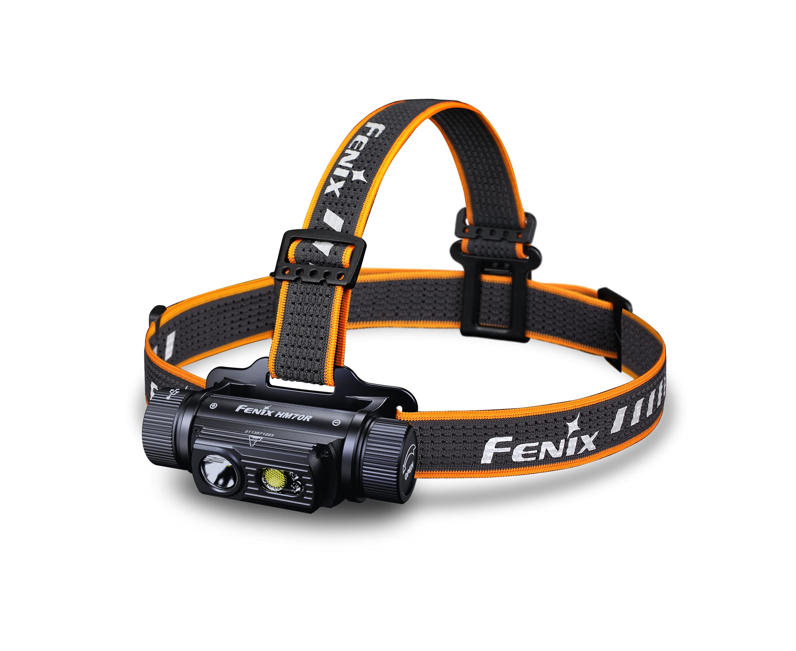 FENIX HM70R LED Stirnlampe mit max. 1.600 Lumen Spotlicht + max. 400 Lumen Flutlicht + Rotlicht, 100 Stunden max, USB-C Ladekabel