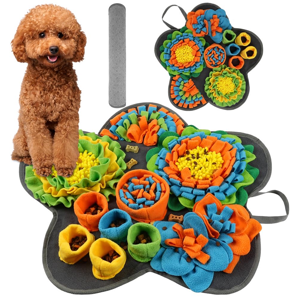 OSDUE Tappeto Olfattivo Cane 57cm Lavabile Sniffing Mat Con Cordino | Giochi per Cani Tappetino Olfattivo per l'allenamento Olfattivo, per Mangiare Lentamente e per Alleviare lo Stress