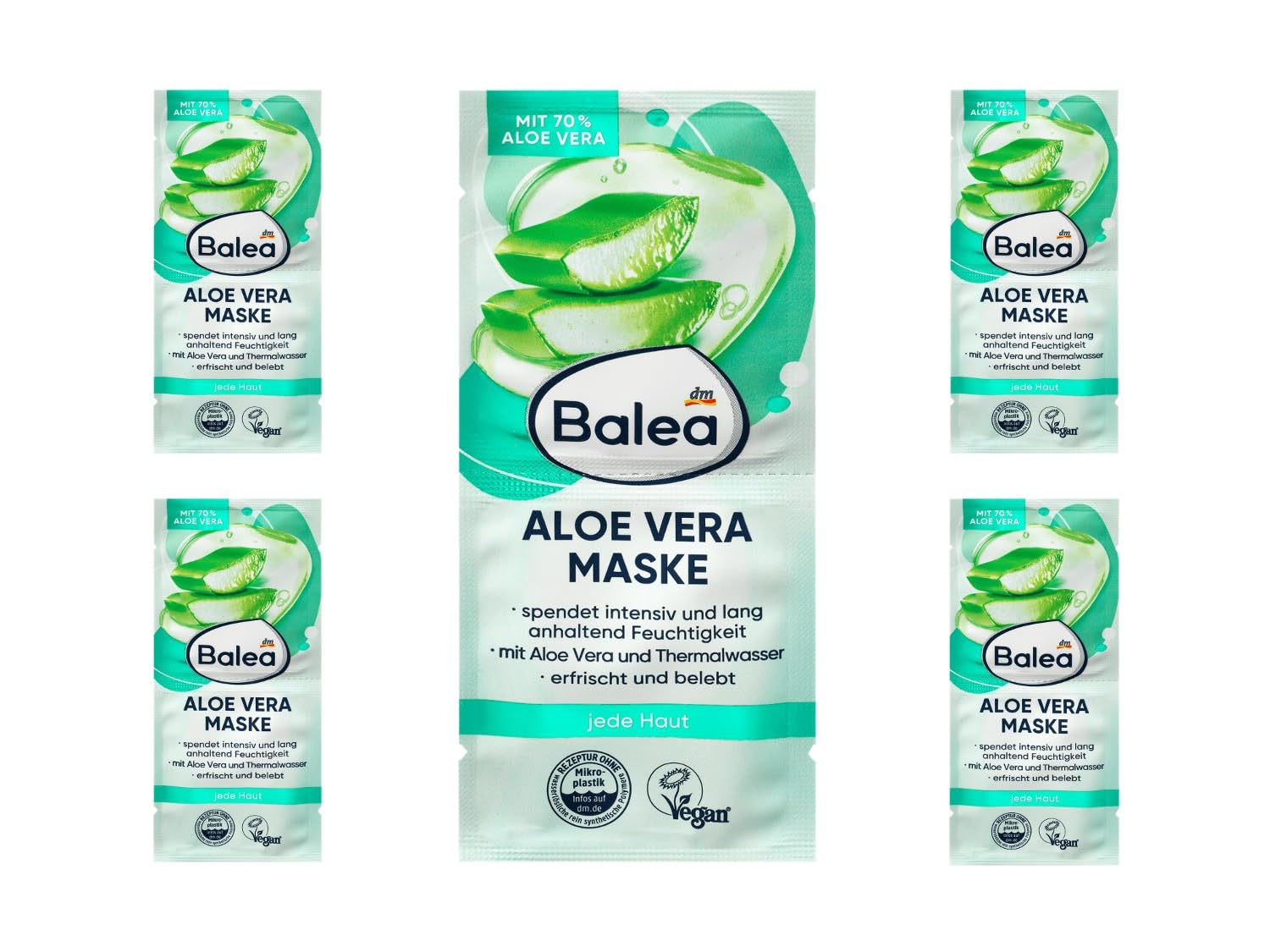 Balea Aloe Vera Maske Gesichtsmaske (10x8 ml), 80 ml : Amazon.de: Kosmetik