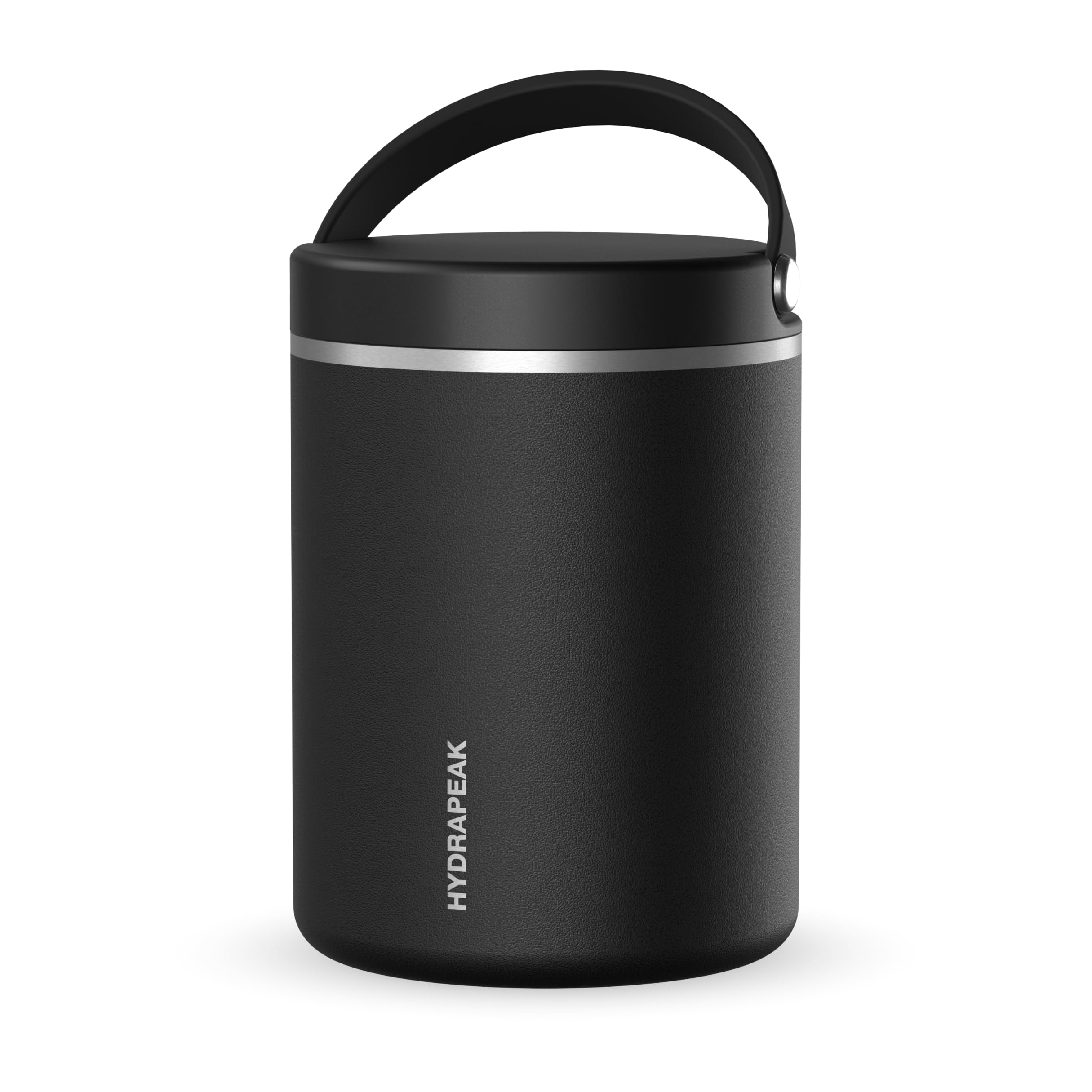 Hydrapeak 32oz Stainless Steel Vacuum Insulated Food Jar for Hot Food and Cold Food, Wide Mouth Leak-Proof Soup Jar for Adults, 10 Hours Hot and 16 Hours Cold (Black)