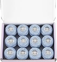 Vista 56 de Rhapsody Hilo de algodón perla tamaño 8 hilo de ganchillo Perle 12 bolas Set tejido a mano, bordado, sashiko, punto de cruz, costura, punto