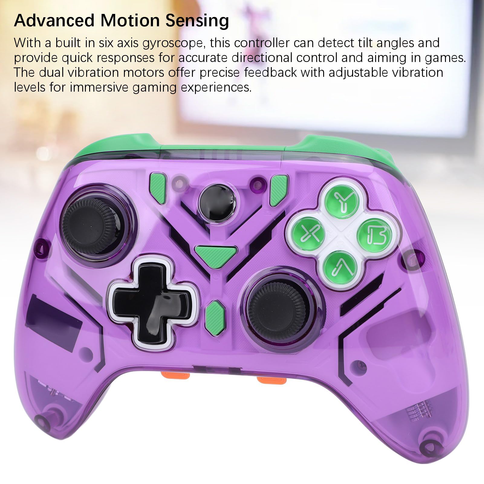 Asixxsix Controller per PC, Controller di Gioco Wireless 2.4G con Hall Trigger e Turbo Burst, Controller di Gioco BT Multifunzionale con Luce RGB per per Android per Steam Deck