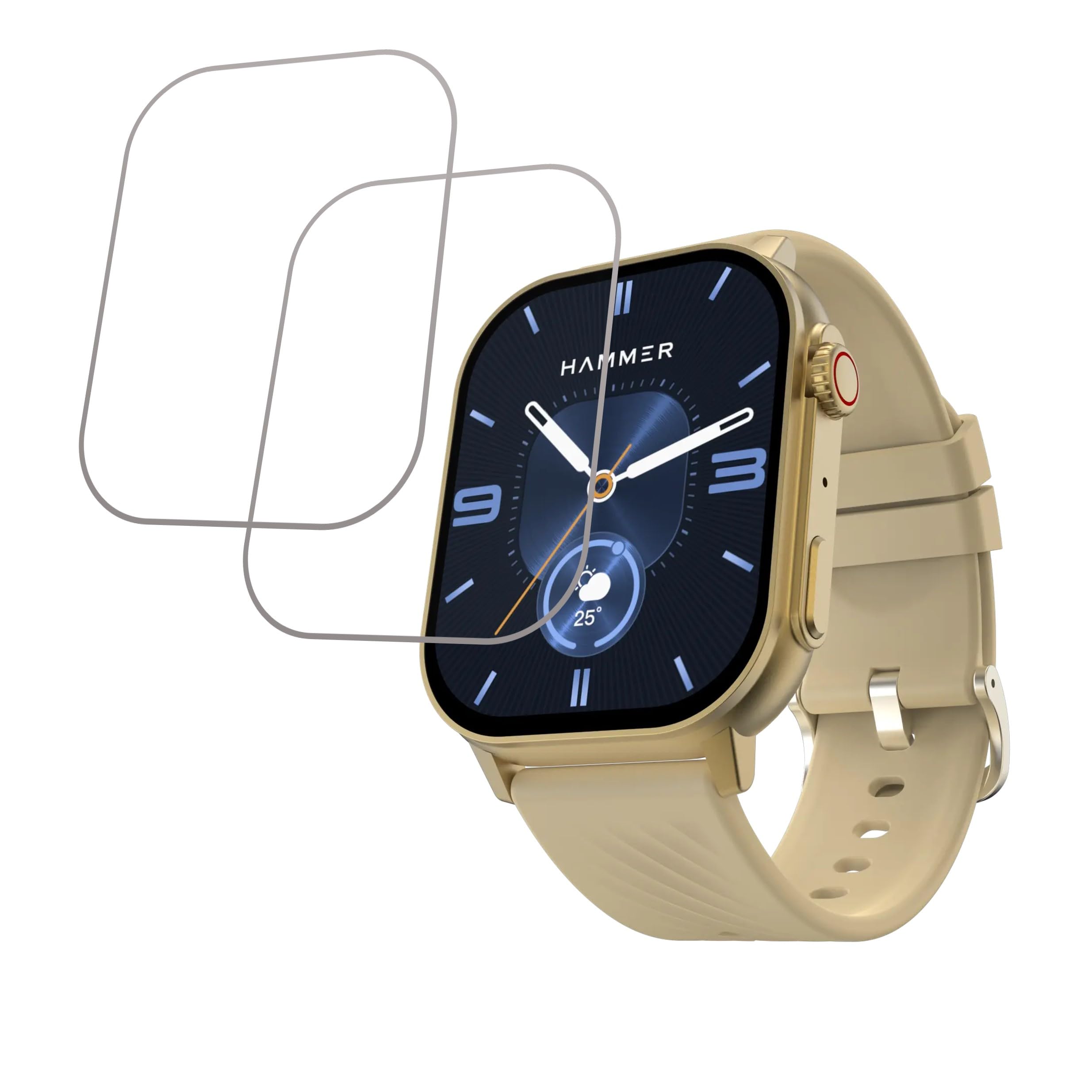 DVTECH® Hammer Arctic 2.04 Compatible Smartwatch Screen Protector Protective Ultra Clear Unbreakable (Flexible Screen Protector) (Pack of 02)