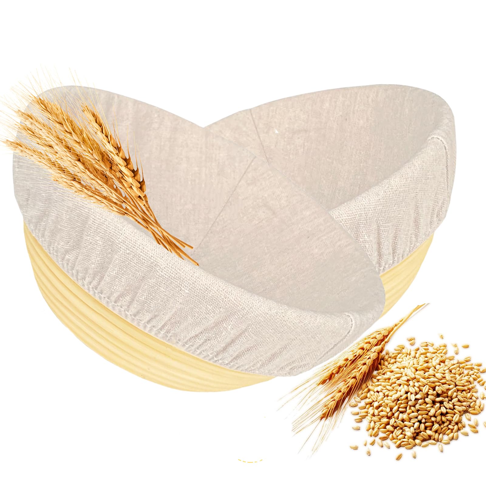 Cosy & Trendy broodmand - beige - kunststof - rond - 15 x 7 cm | Fun en