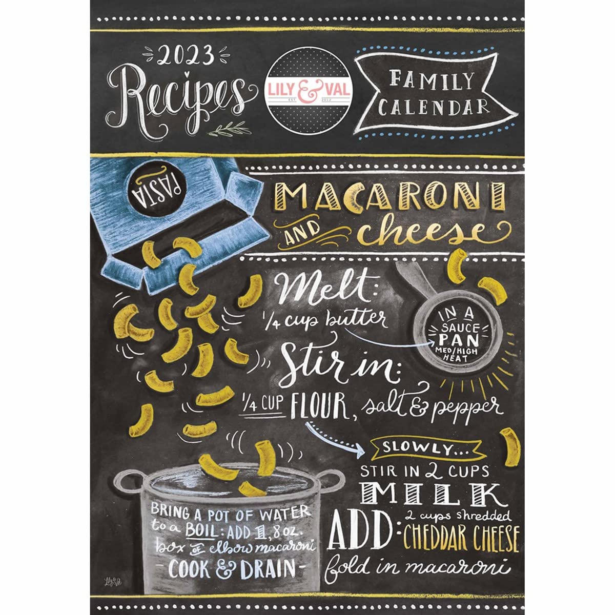 2023 Wall Calendars by Portico Designs (Lily & Val A3 Family Calendar C23050)