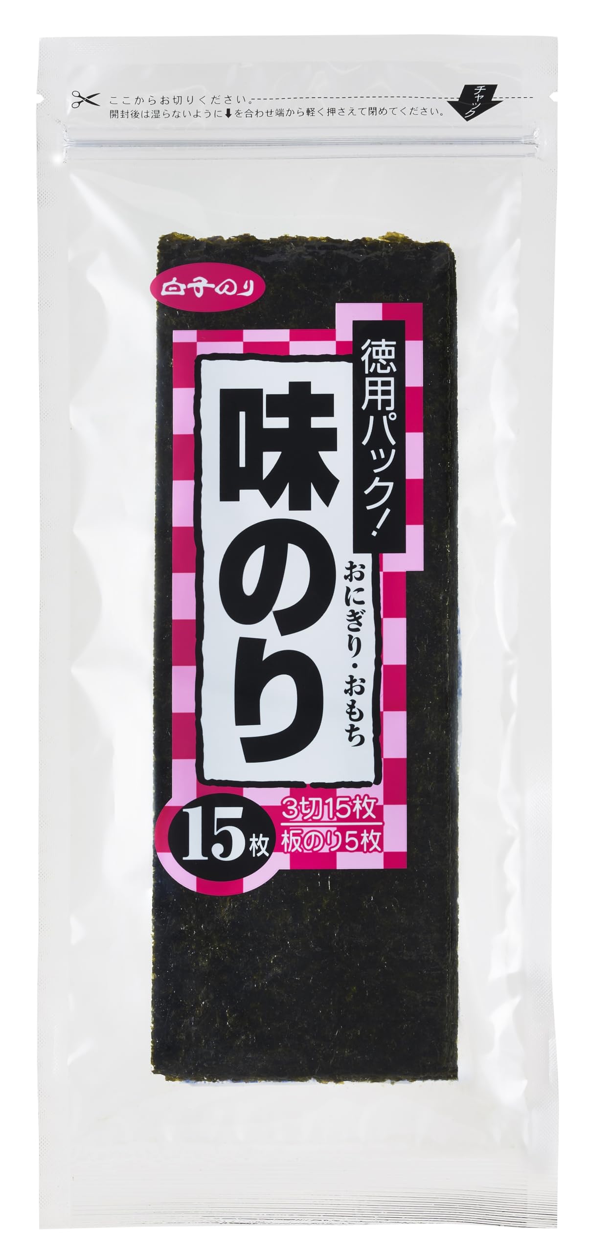 Amazon.co.jp: 白子 K味のりおにぎり 3切15枚 : 食品・飲料・お酒