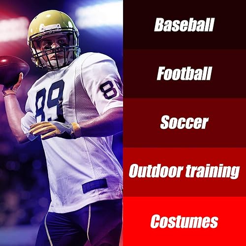 Miniatura 5 de 140 pares de calcomanías de ojos negros con purpurina para deportes, tiras negras, calcomanías adhesivas para béisbol, softbol, fútbol, deportes,