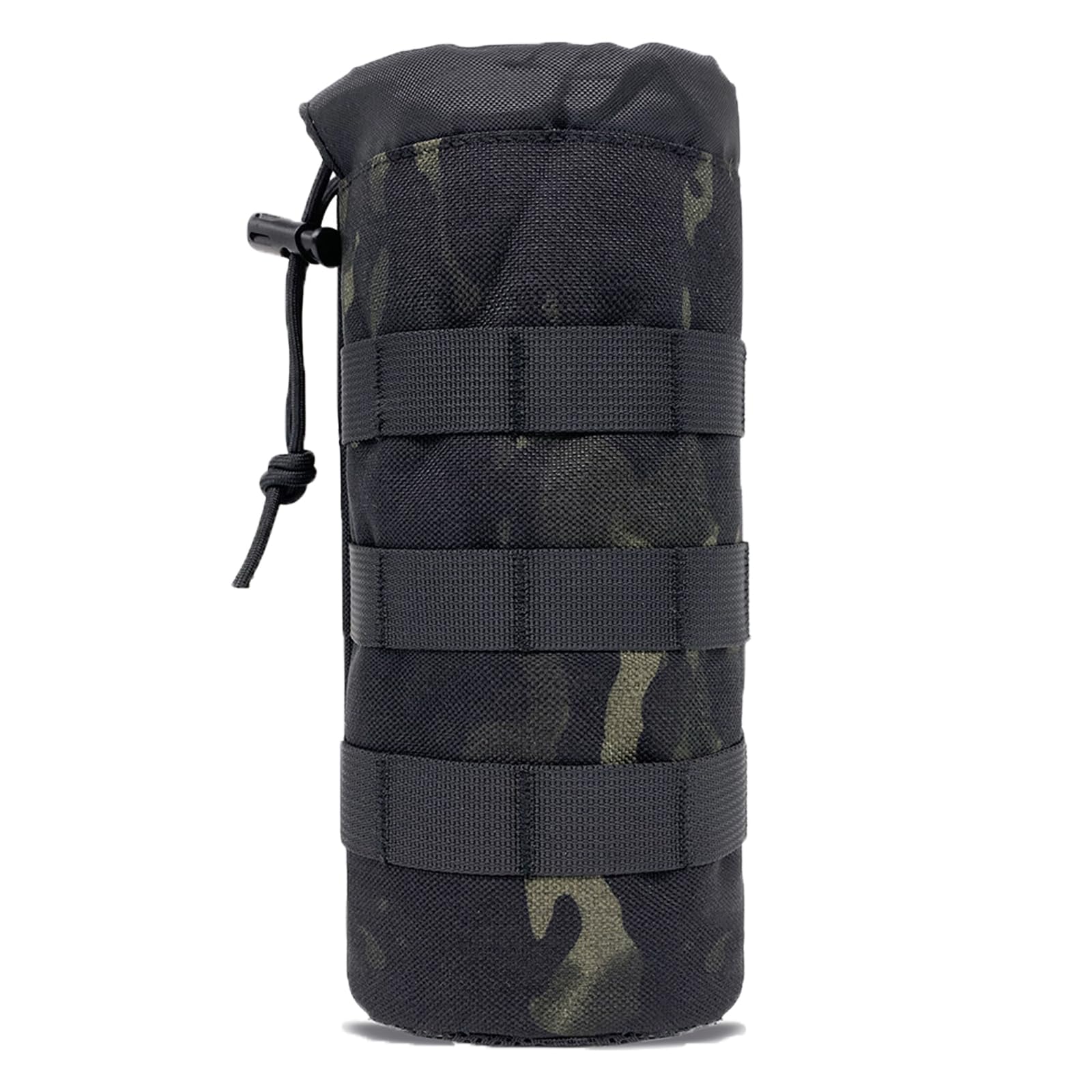 Molle System uchwyt na butelki, taktyczny, nylonowy uchwyt na napoje ze ściągaczem, składany uchwyt na butelki z siateczki, na podróż, wędkowanie, polowanie, wędrówki, aktywności na świeżym