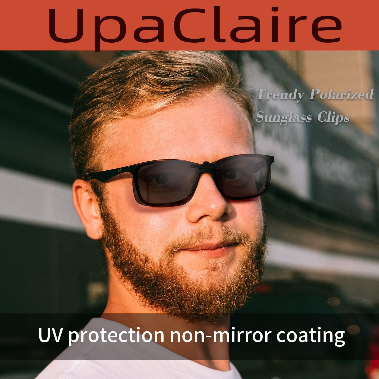 Occhiali da sole polarizzati con clip, protezione UV/antiriflesso, piccola clip in metallo, per guida/pesca/outdoor, uomo o donna, nero