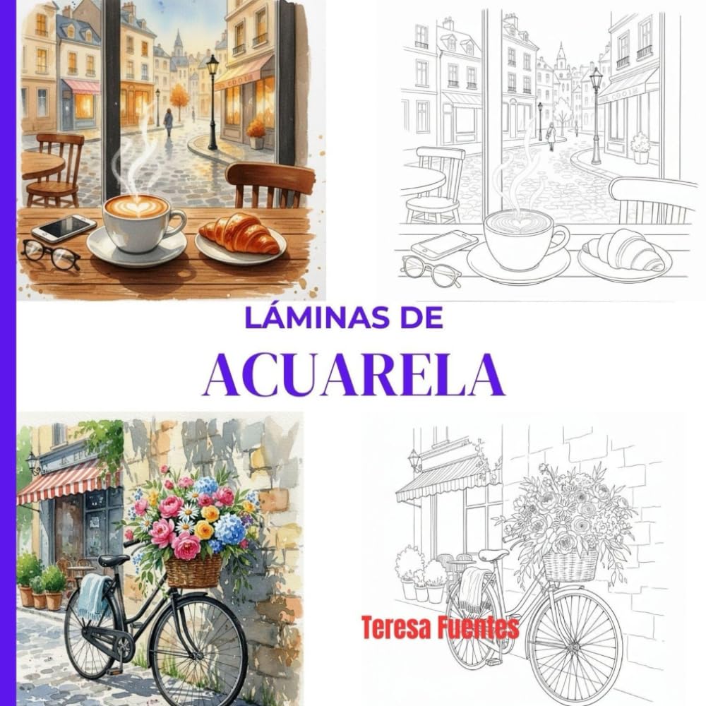 Láminas de acuarela.: Cuaderno para practicar.