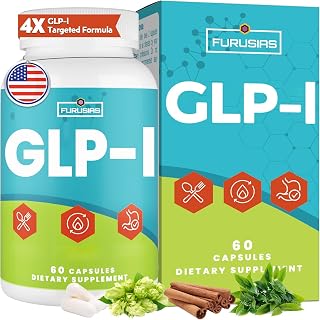GLP-l, 16 in 1 GLP l Supplement for Women & Men, 4X GLP-l Targeted Formula with Hops, Green Tea Extract & Cinnamon Bark, GLP l for Gut, Digestion & Overall Health, Vegan, 60 Caps
