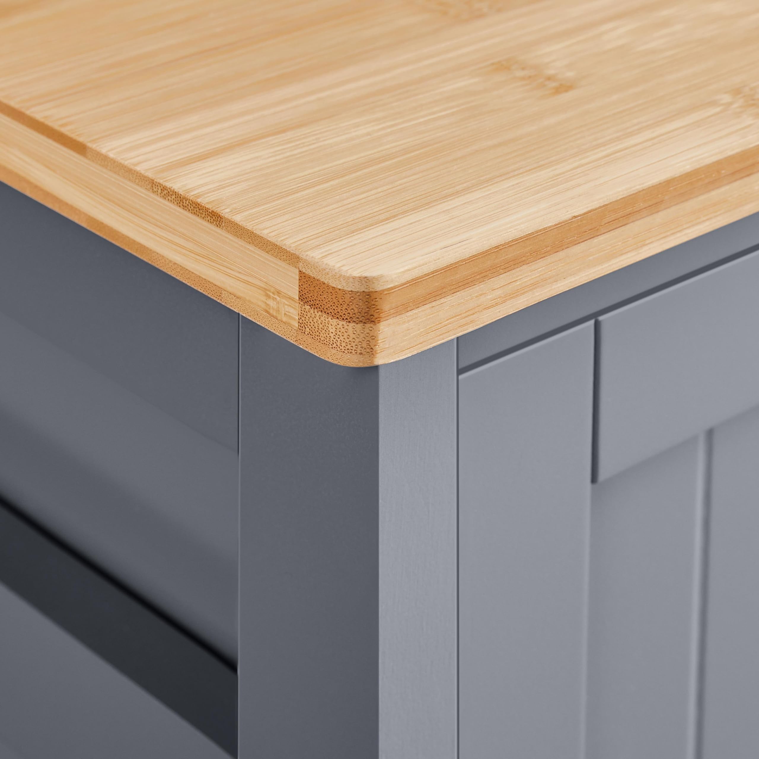 Yaheetech Carrito de Cocina 4 Ruedas Carro de Almacenamiento con 3 Cajones y 3 Estantes Carrito de Servicio de Madera 67 x 37 x 84,5 cm Gris Oscuro