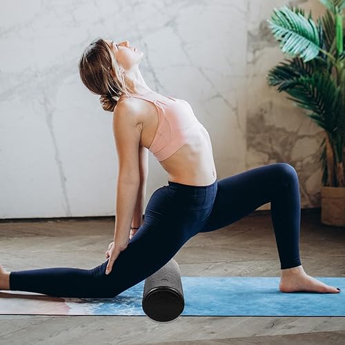 Miniatura 4 de Rodillo de yoga sólido de alta densidad para masaje de tejido profundo, relajación muscular de piernas y cuerpo, barra de masaje para yoga y terapia